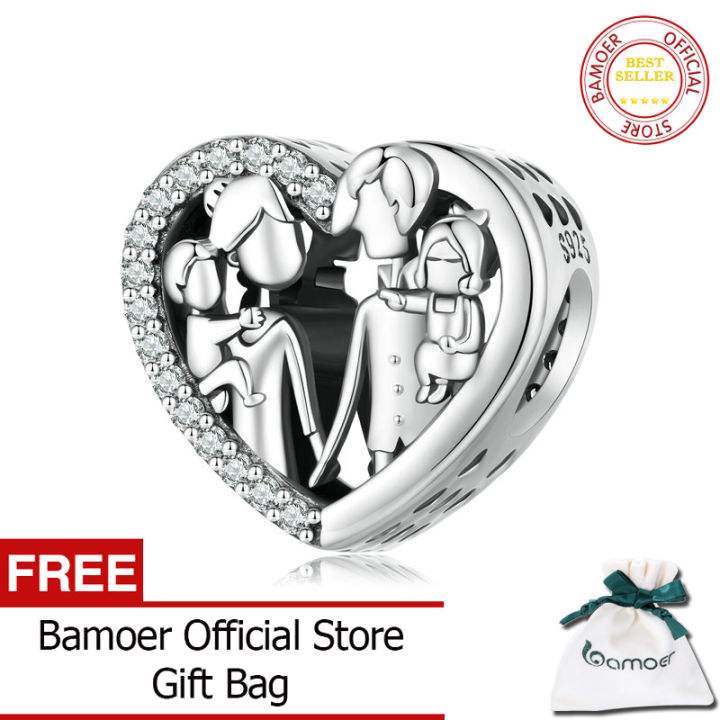 Bamoer S925 Sterling Silver "Key To My Heart" Charm With Cubic Zirconia - For Bracelets & Jewelry 3 thumbnail image
