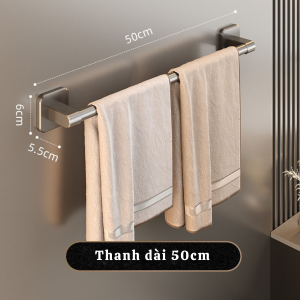 Thanh Treo Khăn Chất Liệu Nhôm Cao Cấp Không Gỉ Giá Treo Dép Đa Năng CB07
