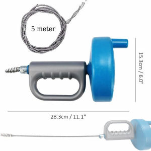 งูเหล็ก เหล็กทะลวงท่อตัน แก้ท่อตัน ท่อระบายตัน ส้วมตัน งูเหล็กแบบมือม้วน ยาว 5 เมตร และ 10 เมตร งูเหล็กทะลวงท่อตัน