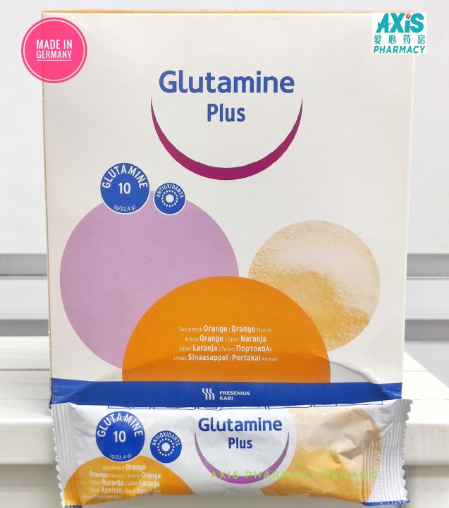 FRESENIUS KABI GLUTAMINE PLUS ORANGE FLAVOUR 30'S SACHET {DOUBLE ACTION ...