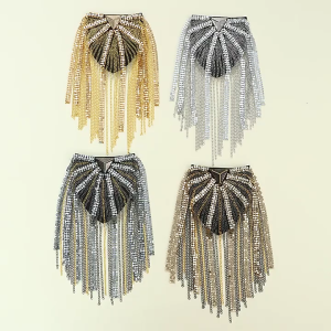 Punk Fringed Epaulettes Accessories Cool Punk Fringed Epaulettes Hip-pop Fringed for Suits Evening Dress