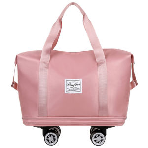 Rolling Duffle Bag with Wheels 3-Layers Expandable Travel Bag Foldable Bag with Detachable Wheels Luggage Bag ToteBags