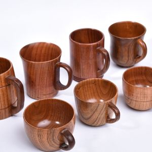 XYAX(XUNJIE) Japanese Style Wooden Tea Cup Handmade Vintage Drinking Cup Gift Solid Wood Wood Coffee Mug Office