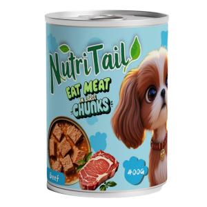 NutriTail Dog Food 400g Wet Food Dog for Puppy Dog Immune Support Strong Bone Pet Food