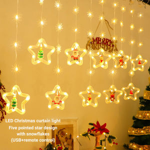 LED Christmas Curtain String Lights - 8 Modes Outdoor/Indoor Decoration for Party Wedding Garden⚡PH deliveryIn stock⚡