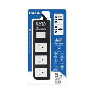 Plug DATA APDW3235 ปลั๊กไฟ รางปลั๊กไฟ 3 ช่อง 1 สวิทซ์ 3680W (16A) 3เมตร/5เมตร