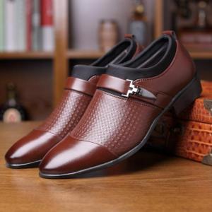 SENSIPIC#High Quality Leather Shoes for men PU Leather Material New Design Business Casual Style