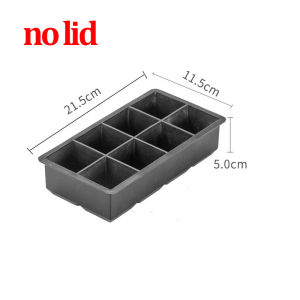 ถาดทำน้ำแข็งหลายขนาด / แม่พิมพ์ทำน้ำแข็งซิลิโคนสี่เหลี่ยมขนาดใหญ่ / แม่พิมพ์ถาดทำน้ำแข็งพร้อมฝาปิด / แม่พิมพ์ทำน้ำแข็งก้อนวิสกี้แบบใช้ซ้ำได้ / เครื่องทำน้ำแข็ง DIY สำหรับบาร์ผับ เครื่องทำน้ำแข็งแบบบล็อกสำหรับไวน์