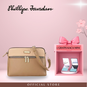 Phillipe Jourdan Valena Slingbag Wanita Cream/Mocca (Nylon)