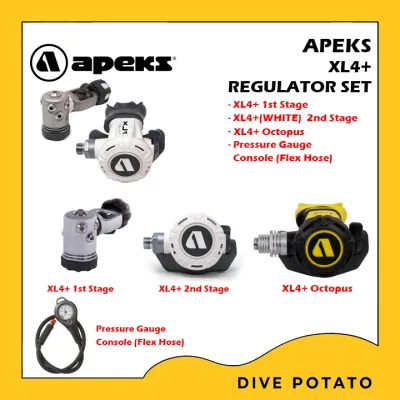 Apeks XL4+ White Regulator Set (Flex Hose)