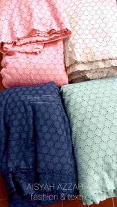 Kain KATUN BORDIR PINGGIR motif bulat