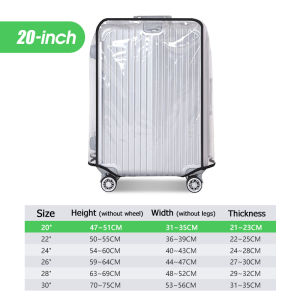 SG PVC Luggage Transparent Cover Waterproof Wear-resistant Plastic Protector Portable Suitcase Travel Bag 20 22 24 26 28 30 Inch 行李箱 保护套