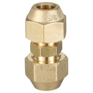 MODERNLUX Straight Pipe Extension Joint With Flare Nuts 1/2" 1/4" 3/8" Pipe Coupling Adapters Flare Connecting HVAC Air Conditioning Refrigeration