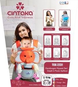 Gendongan Bayi Snobby Cintaka Baby Scots HIPSEAT 6 Posisi