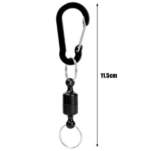 4PCS Strong Magnetic Hooks Keychain Outdoor Tent Canopy Carabiner Multipurpose Camping Light Hooks Ceiling Tent Fixer Hook