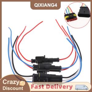 【QIXIANG4】 1 2 3 4 5 6Pin หญิงชายสายไฟฟ้ากันน้ำปลั๊กรถยนต์