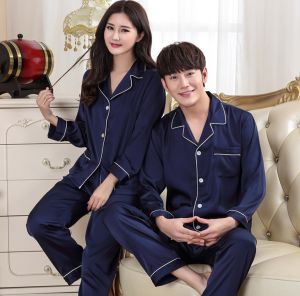 จัดส่งฟรี N-2106 Night suit ชุดนอนผู้ชาย ผ้าซาติน แขนยาวขายาว สีพื้น มี 9 สี ชุดนอนชาย