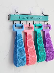 Bathing Artifact Strong Back Rub Mud Bath Towel Dead Skin Removal Silicone Shower Brush/搓澡神器强力搓背搓泥洗澡巾长条后背去死皮沐浴刷硅胶搓澡巾男女用