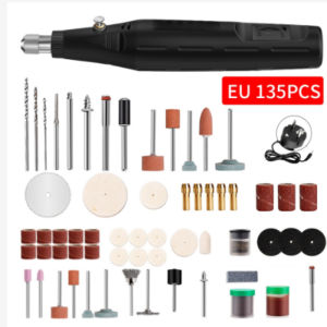 Gerenda listrik Bor Mini 132PCS 12V DC 15000 RPM Mini Drill Electric Engraver Grinder Gerinda Electrik Listrik bor gerinda / Alat Ukir Kayu /Alat