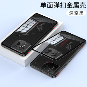 For Asus Rog Phone 9 Pro Case Original Aluminum Alloy Metal Bumper Tempered Glass Phone Case Funda Rog Phone 9 Pro Back Cover Hard pc shell Matte clear Funda