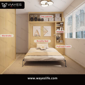 Folding Murphy Bed Hidden Bed Wall Bed With Folding Table & Cabinet Combination Customizeable