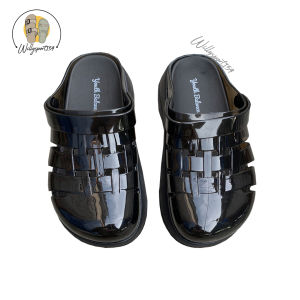 Sandal Wanita Selop Tali Belakang Wedges Transparan Terbaru Gladiator Fashion