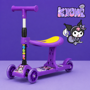 Kids 3 Wheel Scooter with LED Light Foldable Adjustable Handlebar Outdoor Toy Gift for Boys Girls