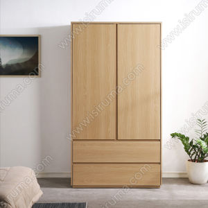 Lemari Pakaian 2 Pintu Dengan Laci Penyimpanan MAUREEN 2D - ISIRUMA