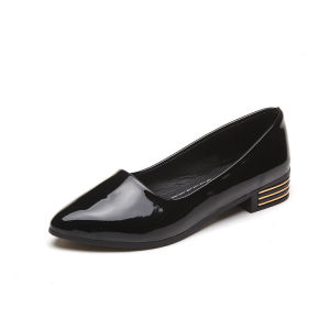 Free Shipping Spring Casual Korean-Style Small Leather Shoes Square-Toe Thick-Soled Shallow-Mouth Flats WomenS Casual Shoes