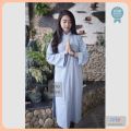 Áo Tràng Phật Tử vải Kate mịn bộ đồ lam đi chùa giản dị cho các khóa tu sinh (Không kèm quần) - Anle Store. 
