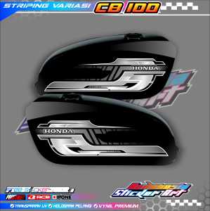 STRIPING VARIASI HONDA CB 100 / STICKER LIST VARIASI MOTOR HONDA CB 100 CUSTOM NAMA