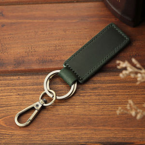 Fantic Chính hãng da retro da bò Keychain kim loại tôm hùm Clasp Mặt dây chuyền thời trang cá nhân chống mất xe Keyring keyholder