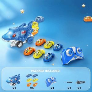 JUVIAAL RC Dinosaur Monster Truck 2.4G Rechargeable Interactive Racing Model Gift