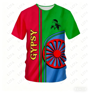 O-neck Summer Hot Sale Mens T-shirts Roman Gypsy Flag 3d Print Short-sleeved T Shirt Men Clothing Outdoor Casual Oversized Tops h260617