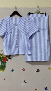 RED-Set Belle Stripe: Setelan Rok Korean Style & 2in1 Set Fashion