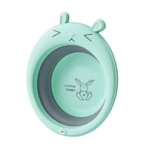 Baby Childrens Cartoon Portable Folding Washbasin Childrens Silicone Large Capacity Washbasin
