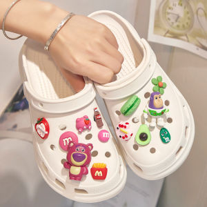 Lotso Strawberry Bear Buzz Lightyear Charms Diy Accessories 3D Shoes Flower Decoration Cute Cartoon Shoe Buckle for Crocs