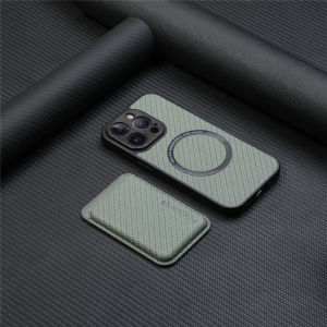 Carbon Fiber Style PU Leather for Magsafe Case for iPhone 17 Air 16 15 Pro Max 16e 14 Plus 11 12 13Cover Card Holder LM2