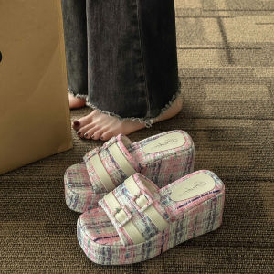 [Free Shipping] New Summer Collection: Wide-Strap High-Heeled Sandals Casual And Versatile Wedge Sandals Perfect For Outdoor Wear WomenS Slip-On Sandals