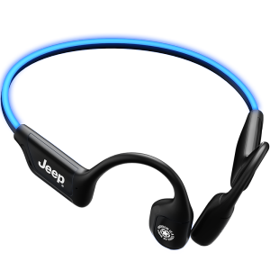 Jeep EC025 Ultralight Bone Conduction Headphones Premium Open-Ear Wireless Bluetooth 5.4 Sport Headphones Built-in 16G Memory IPX8 Waterproof Sweatproof  Wireless Earphones for Running Gym Hiking CyclingSwimming
