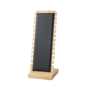 12-bit Necklace Holder Bamboo High-grade PU Leather Jewelry Display Board
