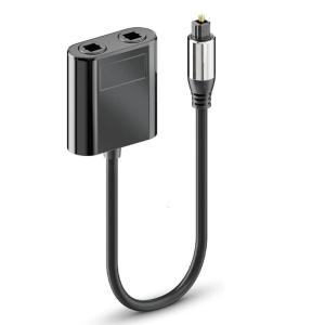 Optical Splitter 1 in 2 Out Optical Fiber Splitter Cable for Home Theater 1 Male Input 2 Female Output Splitter