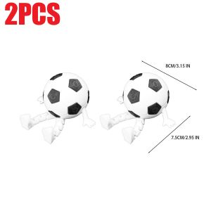 3D Football Figure Car Ornament Sport-Themed Sitting Soccer Figure with Movable Joint Suitable Auto Interior Decoration Ideal for Football Enthusiast World Cup Gift