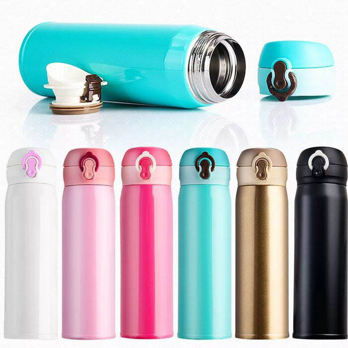 Thermos Air Panas Termos Model Kancing Vacum Cup Flask Stainless Ml Lazada Indonesia