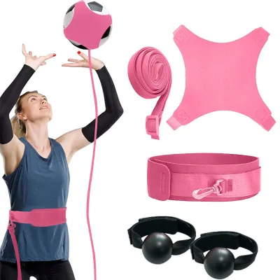 NEENCA Volleyball Training Equipment Aid Elastic Self-Training Volleyball Resistance Band with Adjustable Waist Belt & Ball Pouch & Hand Strap for Practicing Serving Spiking Arm Swing Passing