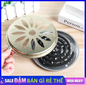 Khay Đựng Nhang Muỗi - Hộp Nhang Muỗi Bọc Nhựa Có Khóa Gài Kèm Móc Treo  Hộp Đốt Hương Nhang Có Nắp Đậy Và Khóa Gài Chống Bỏng Chuyên Dụng An Toàn Khi Sử Dụng