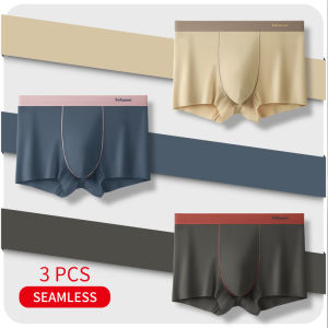 CMENIN  3Pcs ผู้ชายไม่มีรอยต่อกางเกงนักมวยแพ็คกางเกงขาสั้นกางเกงนุ่มสร้างใหม่เซลลูโลสชุดชั้นในชายเซ็กซี่ชุดชั้นในชายนักมวยชายสั้น MR6026