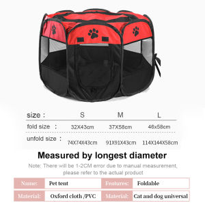 Epic Finds Kandang Lipat Tenda Hewan Peliharaan kucing Pagar Tenda Lipat Portabel Dengan 8 Panel Untuk Kucing Anjing Portable tenda kucing lipat