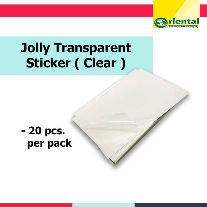 Transparent deals sticker paper