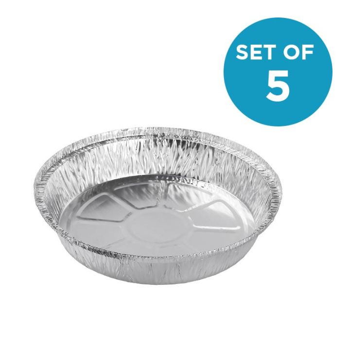 Heavy Duty Standard-Sized Disposable Aluminum Foil Pie Tins for